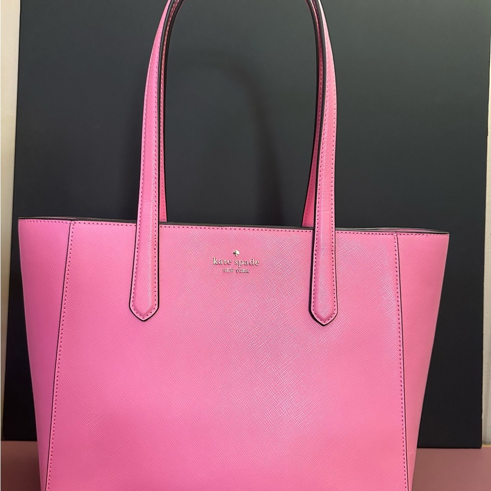 Kate Spade NY Blossom Pink Staci Medium Tote Bag & Blossom Pink Zip Wristlet - Picture 2 of 10